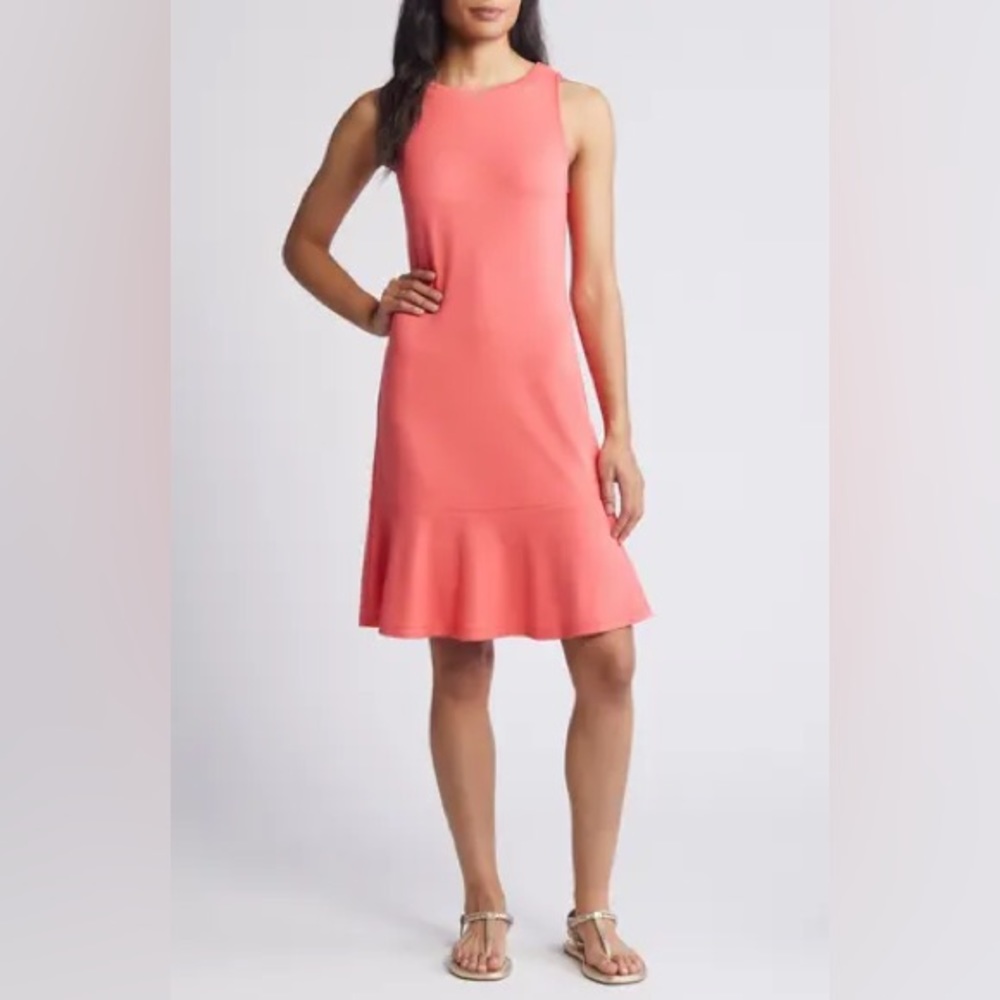 Tommy Bahama sleeveless dress, peach color, size Small Petite. NWOT